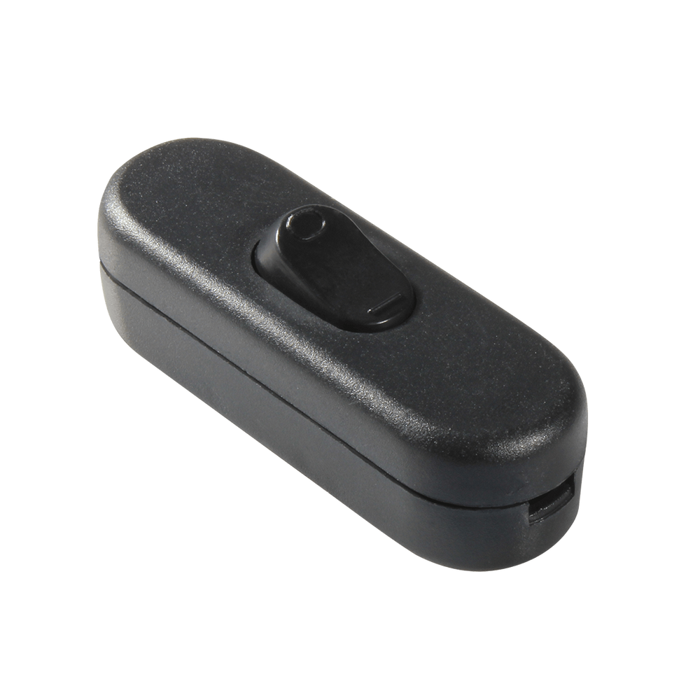 Black Inline Switch | Torpedo Rocker Switch for Lamps | Zebbies