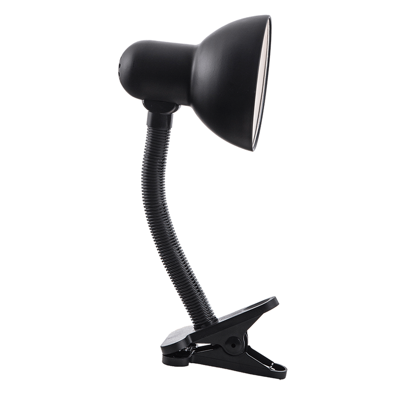 Black Student Desk Lamp with Clamp | Clip-On Task Light | Zebbies