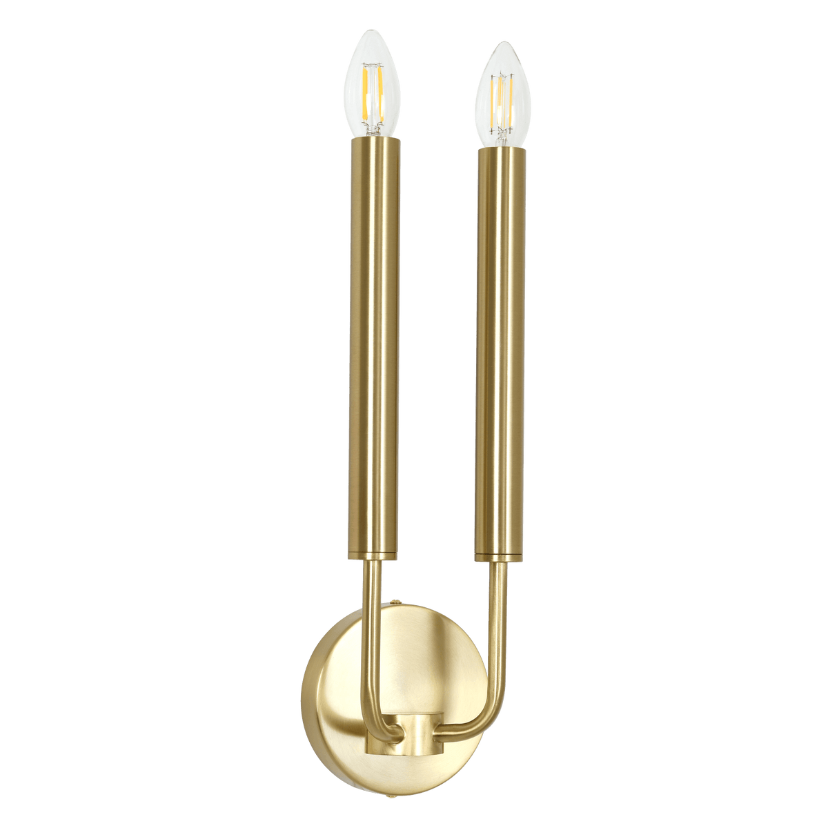 Blake 2 Light Brass Gold Wall Light | Elegant Modern Sconce | Zebbies