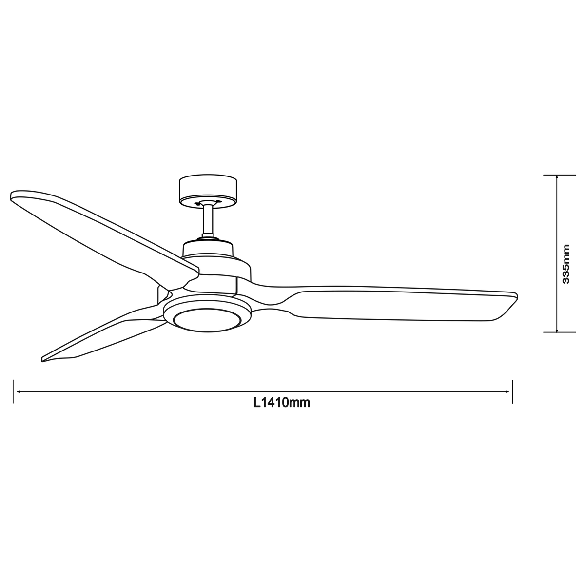 Cardinal White 80W Ceiling Fan with Remote|Powerful Modern Fan|Zebbies