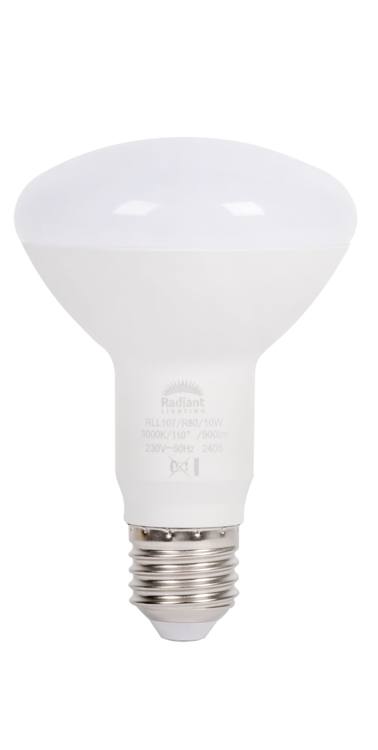 Classic Mushroom Shaped R80 10W E27 Edison Screw Warm White LED Reflector Globe