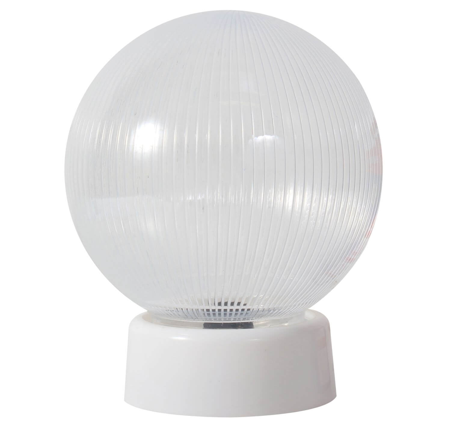 Clear 150mm polycarbonate ribbed bowl for ceiling and wall light fixtures.