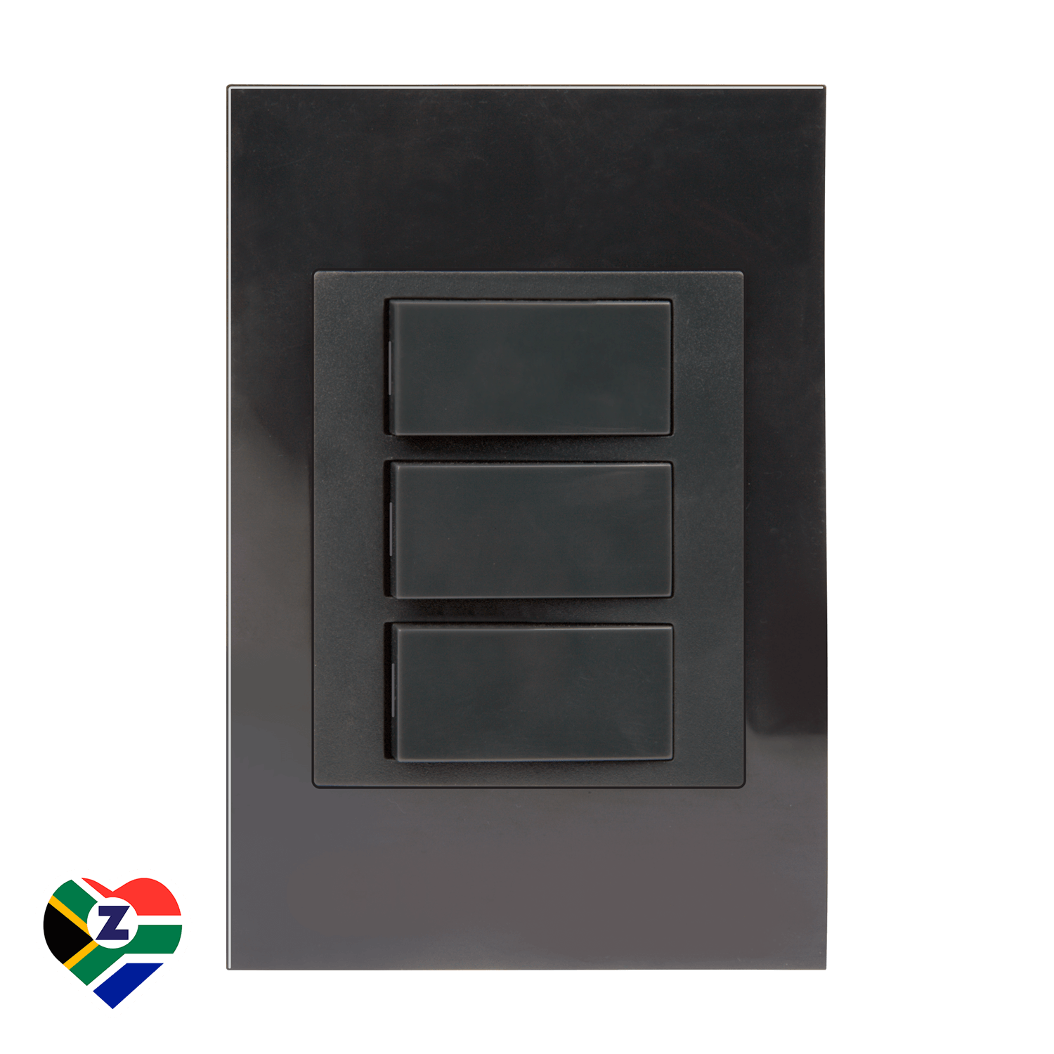 Dena Q 4x2 Charcoal 3 Lever Switch