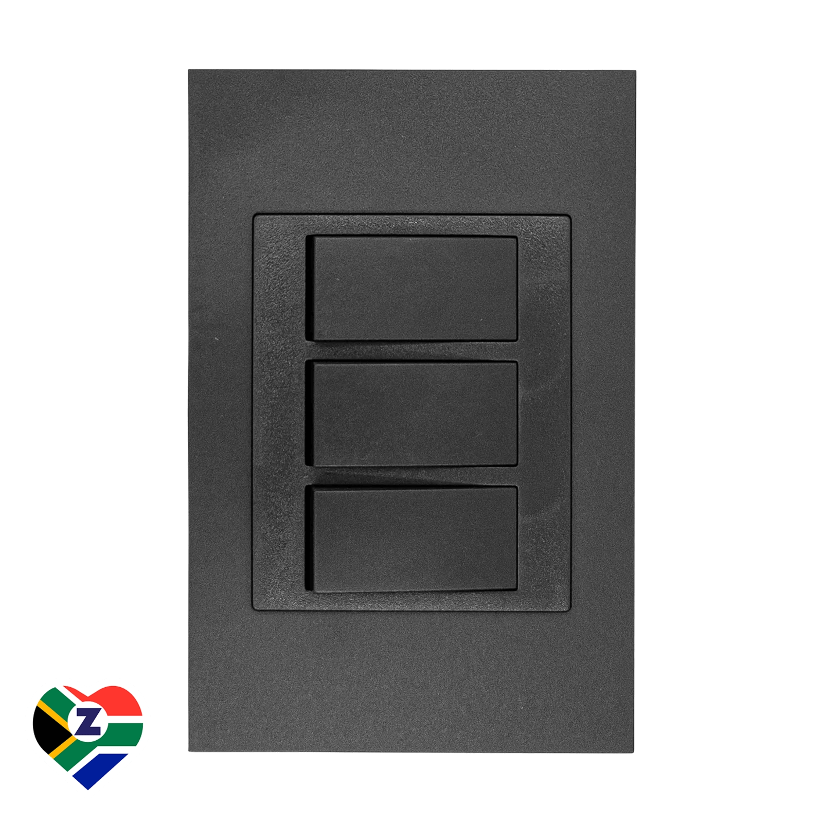 Dena Q 4x2 Charcoal 3 Lever Switch