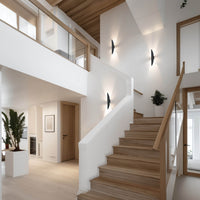 Flute Sand Black 2 Light Wall Light