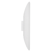 Flute 500mm modern up and down wall light in a textured sand white finish.