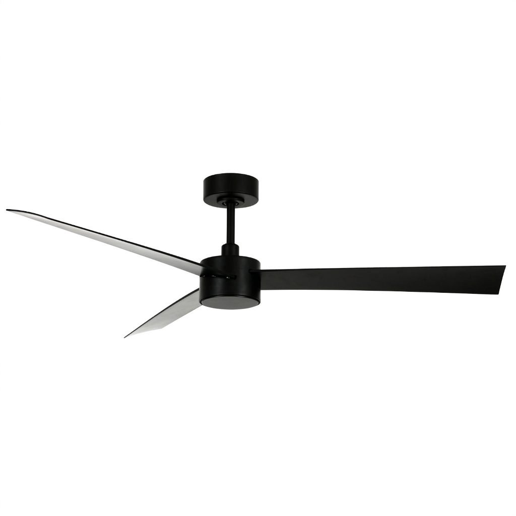Francolin 2.0 Black DC Ceiling Fan with Remote Control Only (No LED Globe Included)