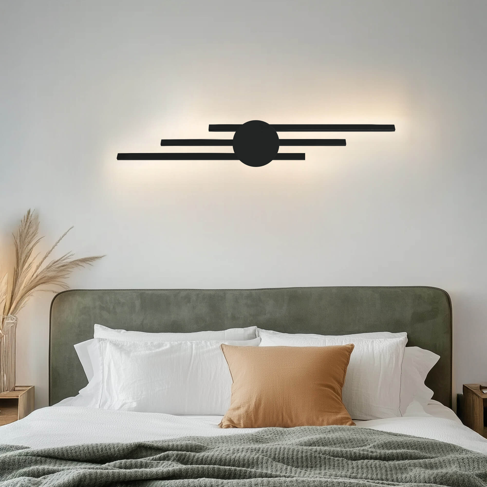 Freya 30W Matte Black CCT LED Wall Light