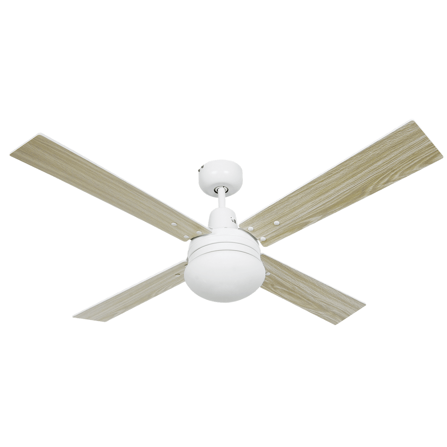 Goshawk Ceiling Fan with Light and Remote Control - white blades