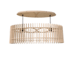Ham Oval Natural Pendant Shade and Bulkhead Only (Pendant Cords Excluded)