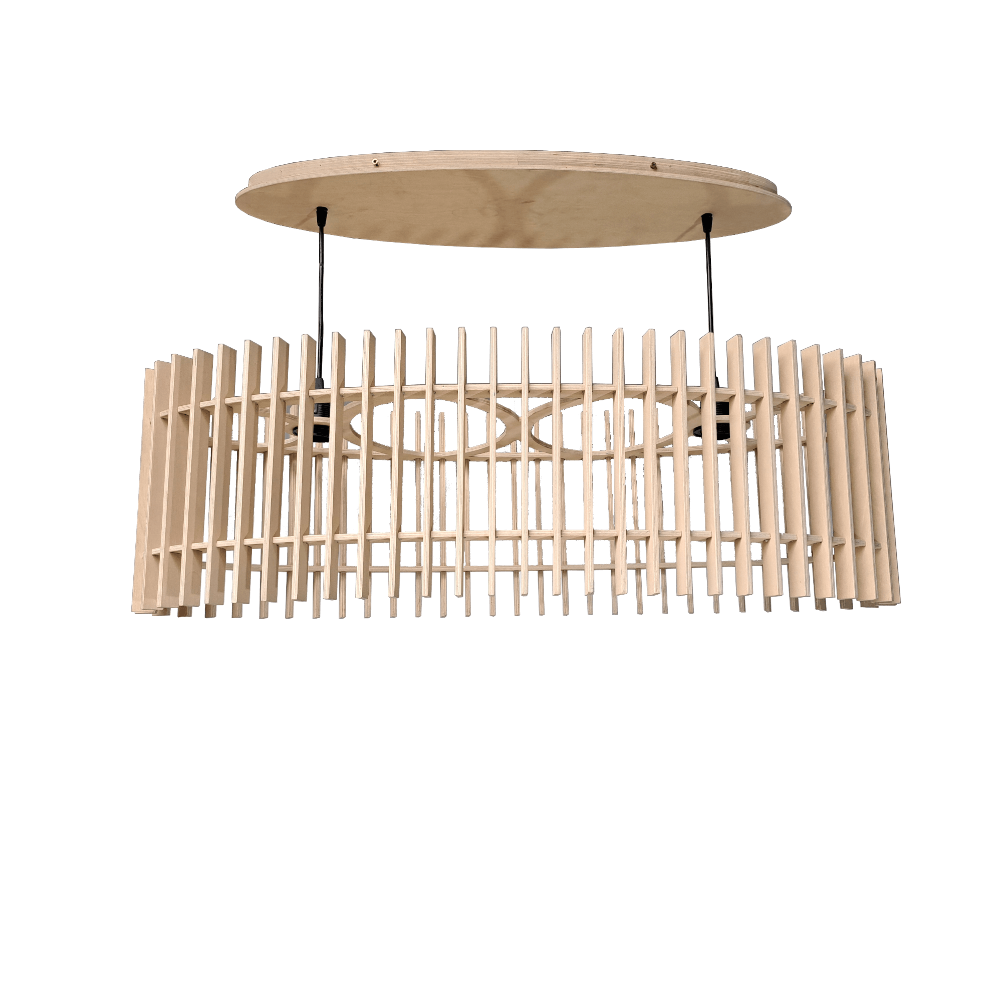 Ham Oval Natural Pendant Shade and Bulkhead Only (Pendant Cords Excluded)
