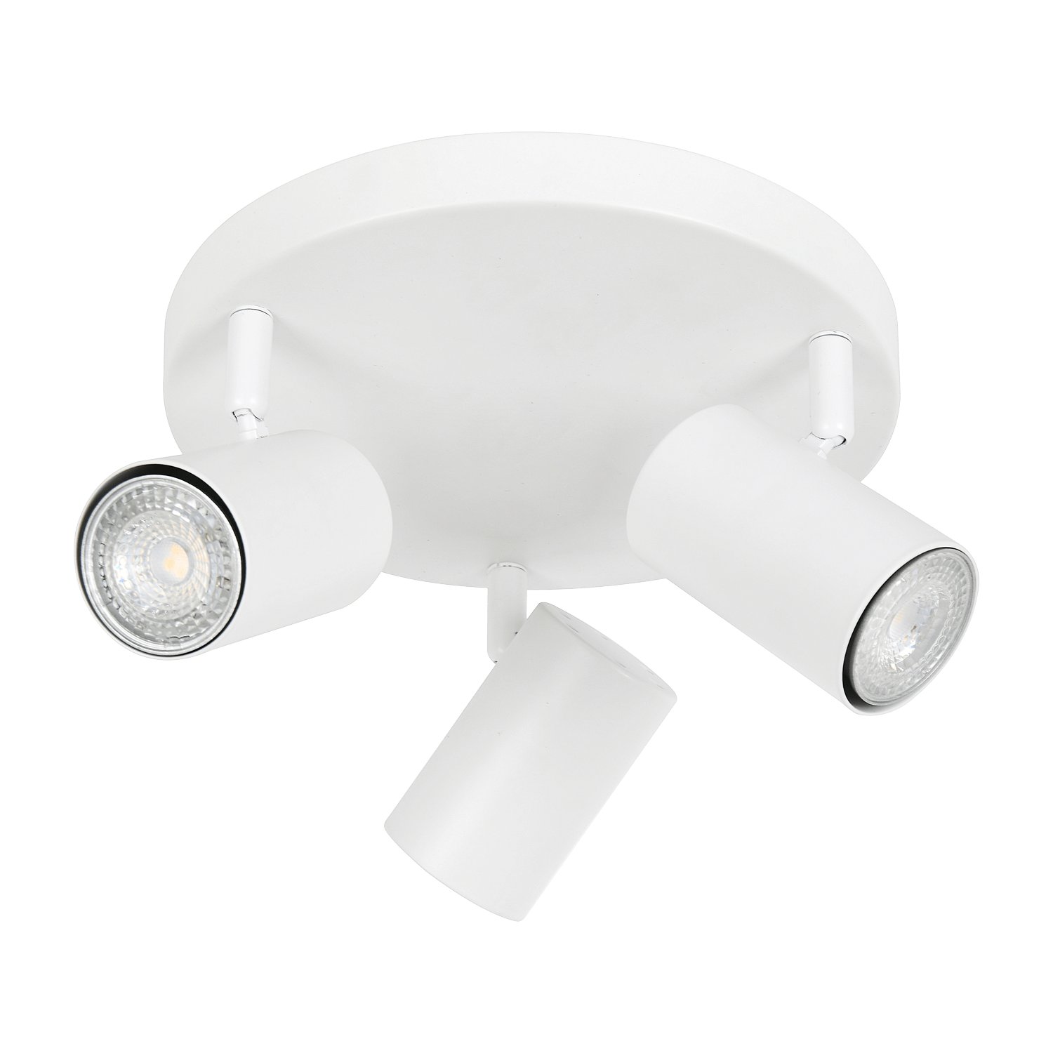 Harper White 3 Light Circular Disc Ceiling Spotlight