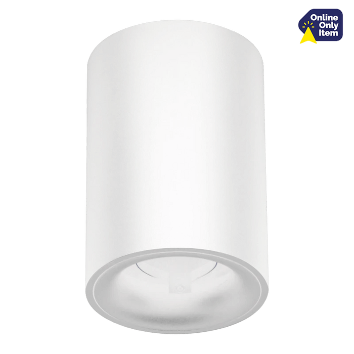 Minos Matte White GU10 Surface Mount Downlight | Zebbies Lighting