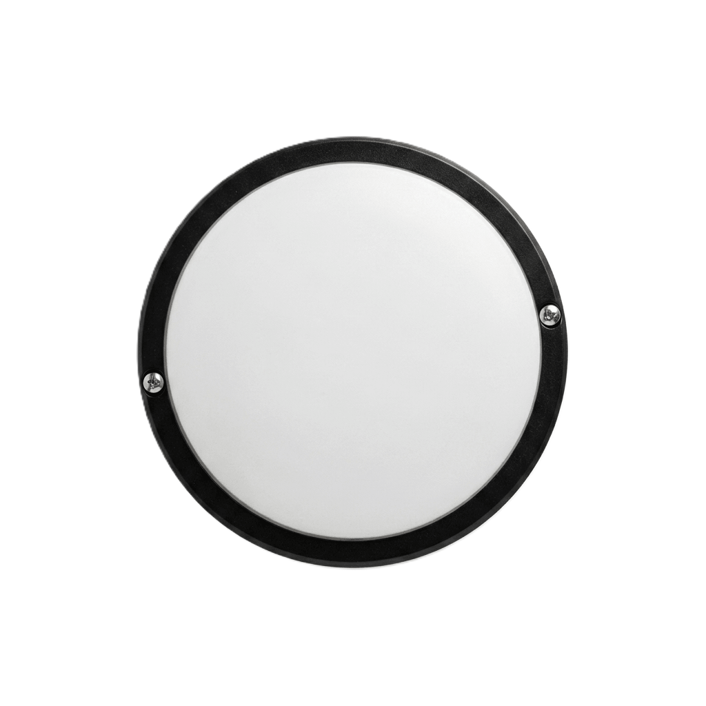 Round Black 15W Daylight LED Bulkhead