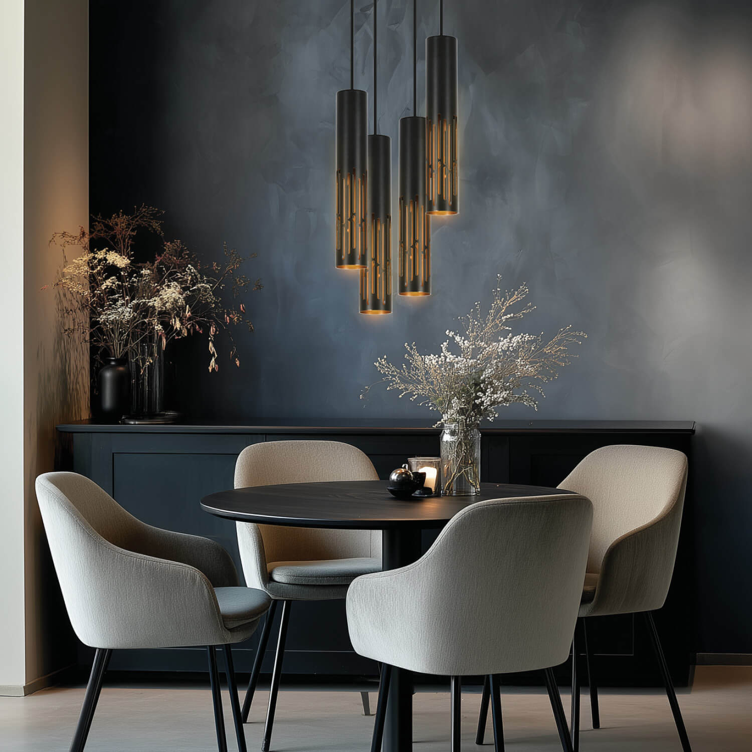 Myles Black and Copper Pendant