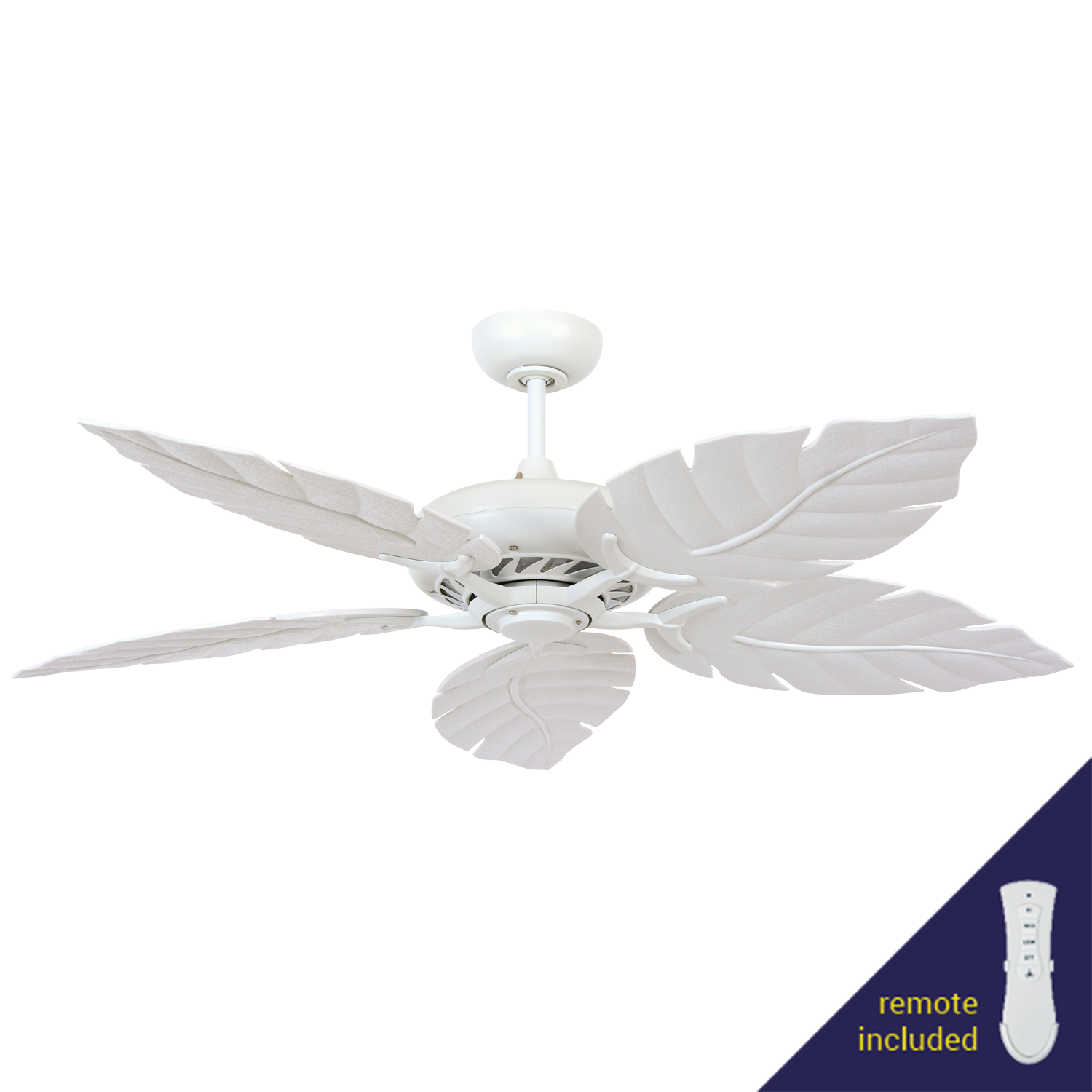 Palmetto White 80W AC Ceiling Fan with 5 ABS Blades