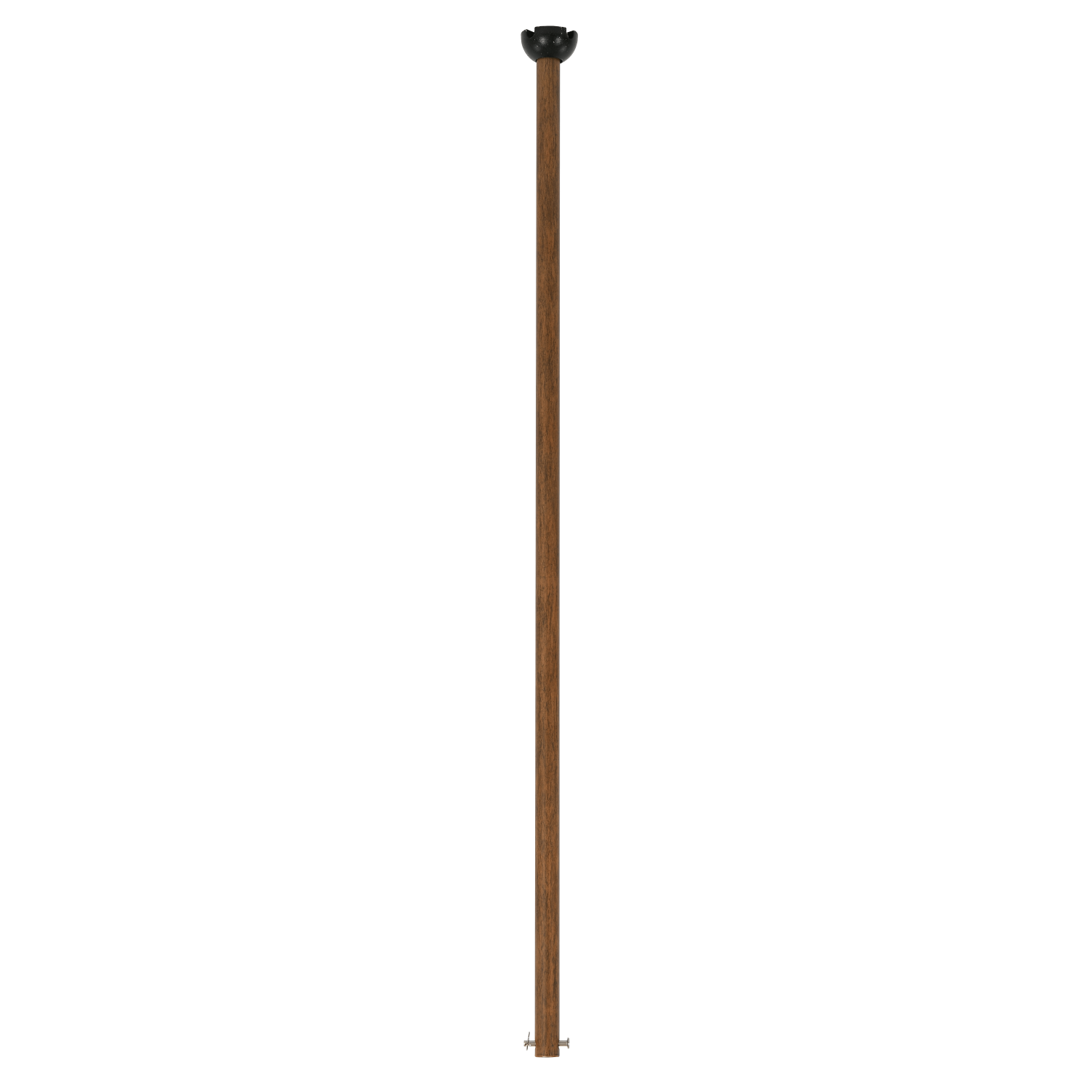 Extension down rod for Pels ceiling fan with a smooth Dark Koa wood-look finish.