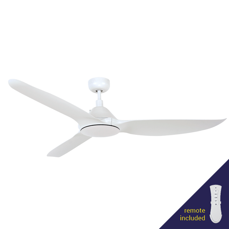 Pels White 80W Ceiling Fan | 1480mm | Remote Control | Zebbies Lighting