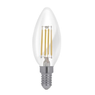 Candle 4W SES & E14 Warm White Dimmable Clear Filament LED