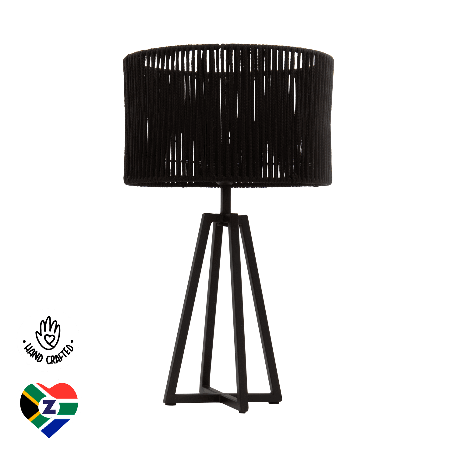 Urondo Black Woven Table Lamp