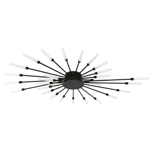 Vogue 1360mm Large Architectural Matte Black LED Ceiling Light for Contemporary Living Rooms