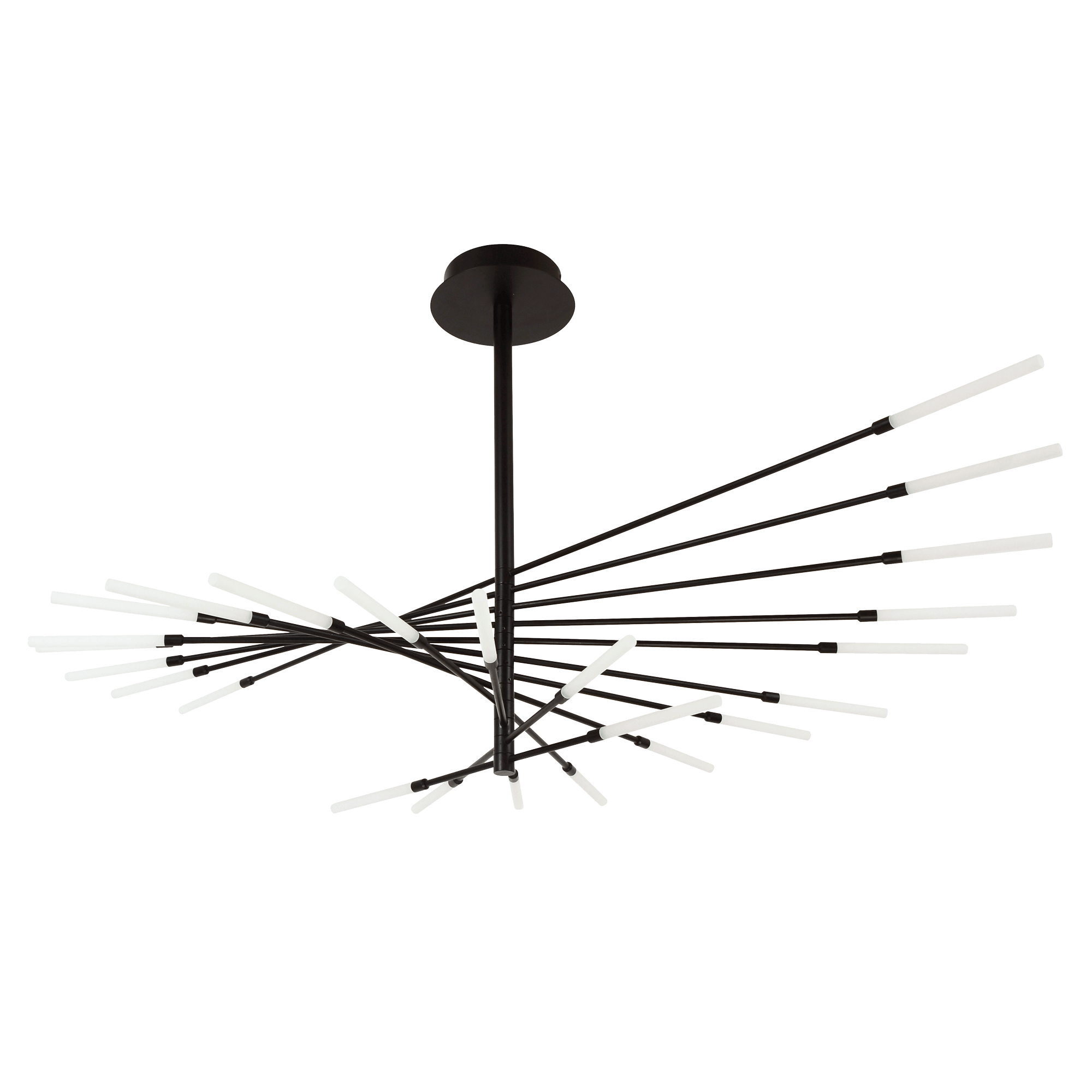 Voguing 1.6m Large Matte Black LED Pendant Light for Dining Room or Living Area