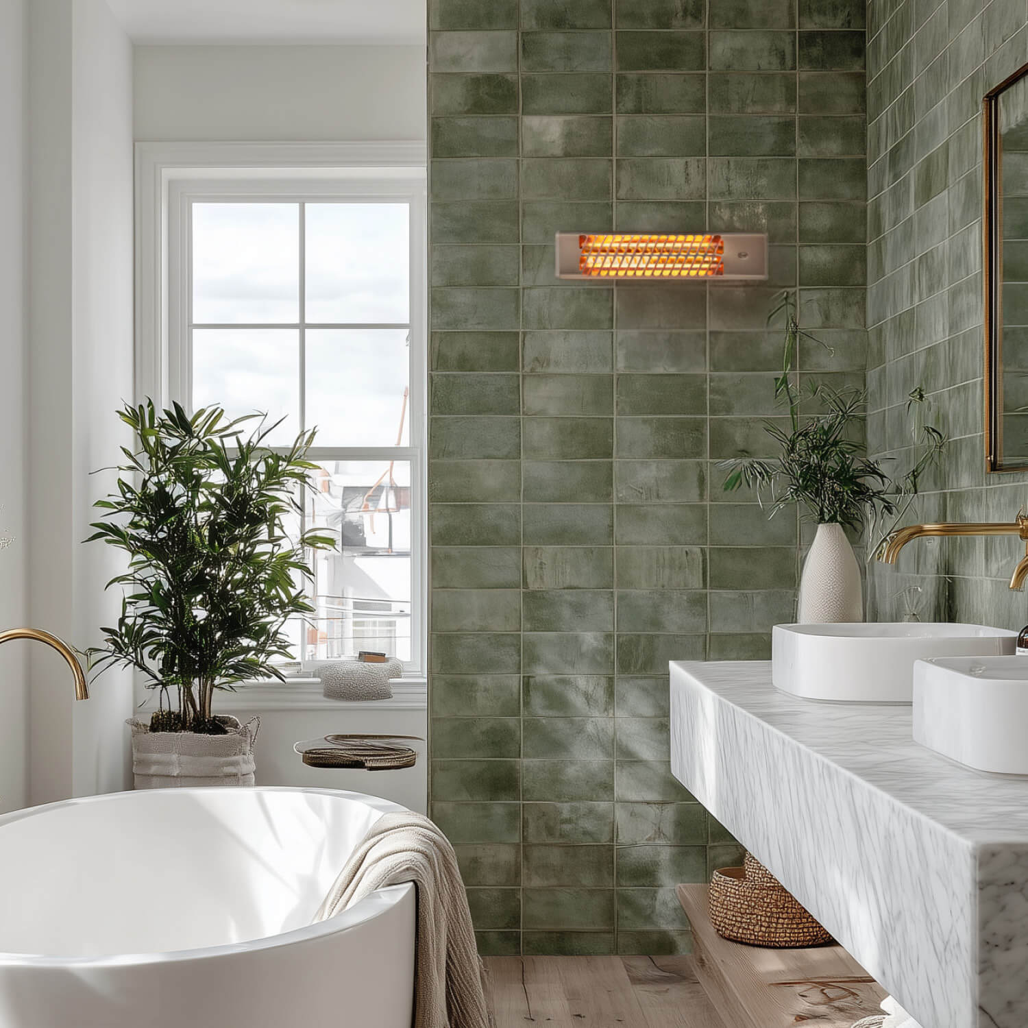 Bathroom 3 Bar Quartz Heater Wall Mounted