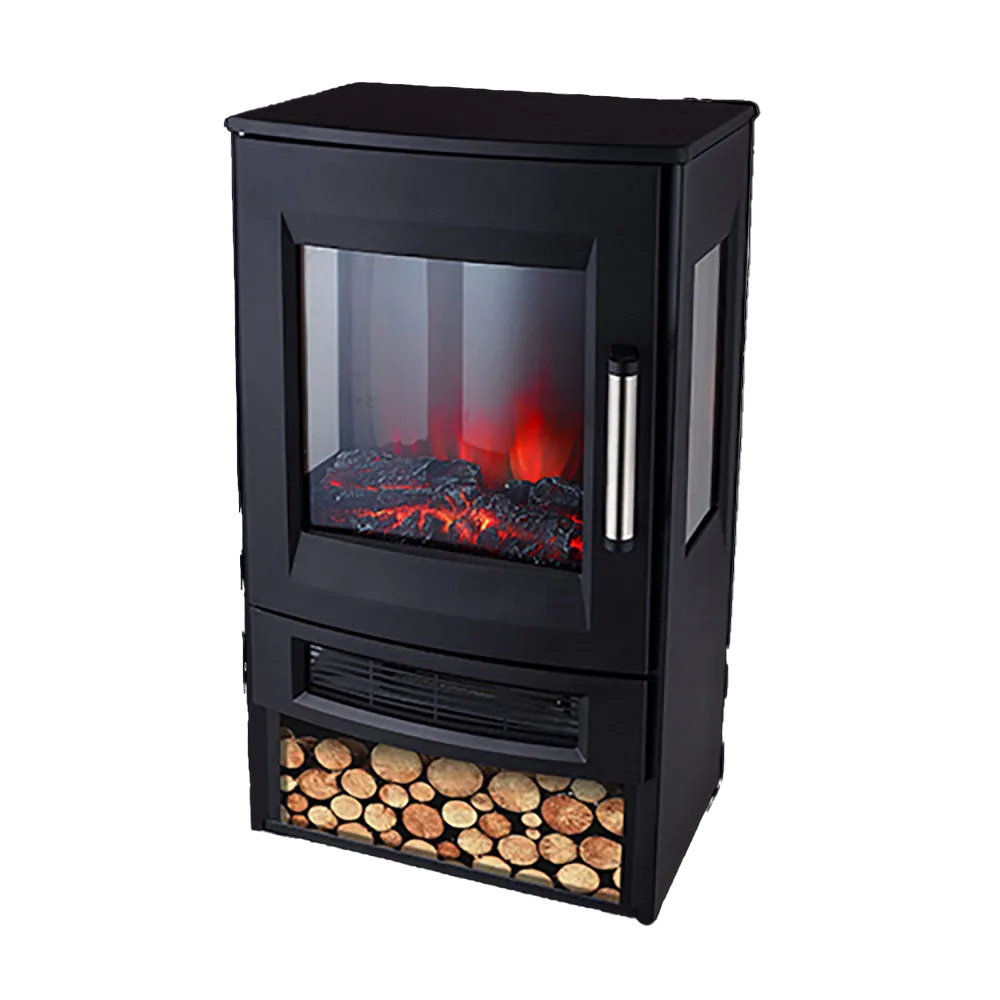 WiFi Free Standing Decorative Smart Heater in Black with Digital Display