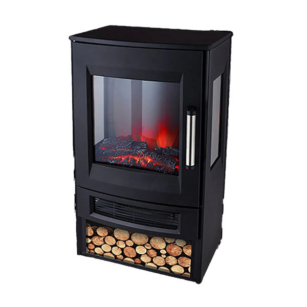 WiFi Free Standing Decorative Smart Heater in Black with Digital Display