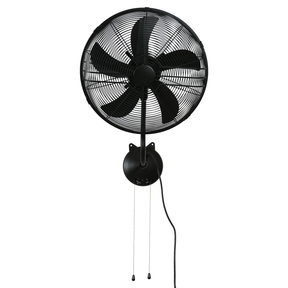 Airstream Matte Black Wall Fan 3 Speed Pull Chain Control Zebbies airstream-matte-black-wall-fan-3-speed-pull-chain-control-zebbies
