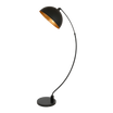 Nova Black Floor Standing Lamp With Gold Inner Shade