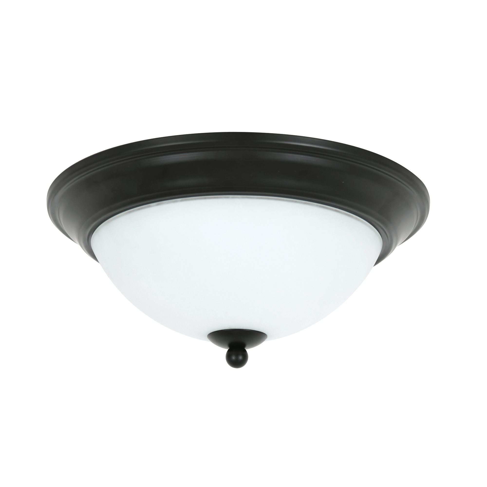 Nox Black Ceiling Light with Frosted Glass