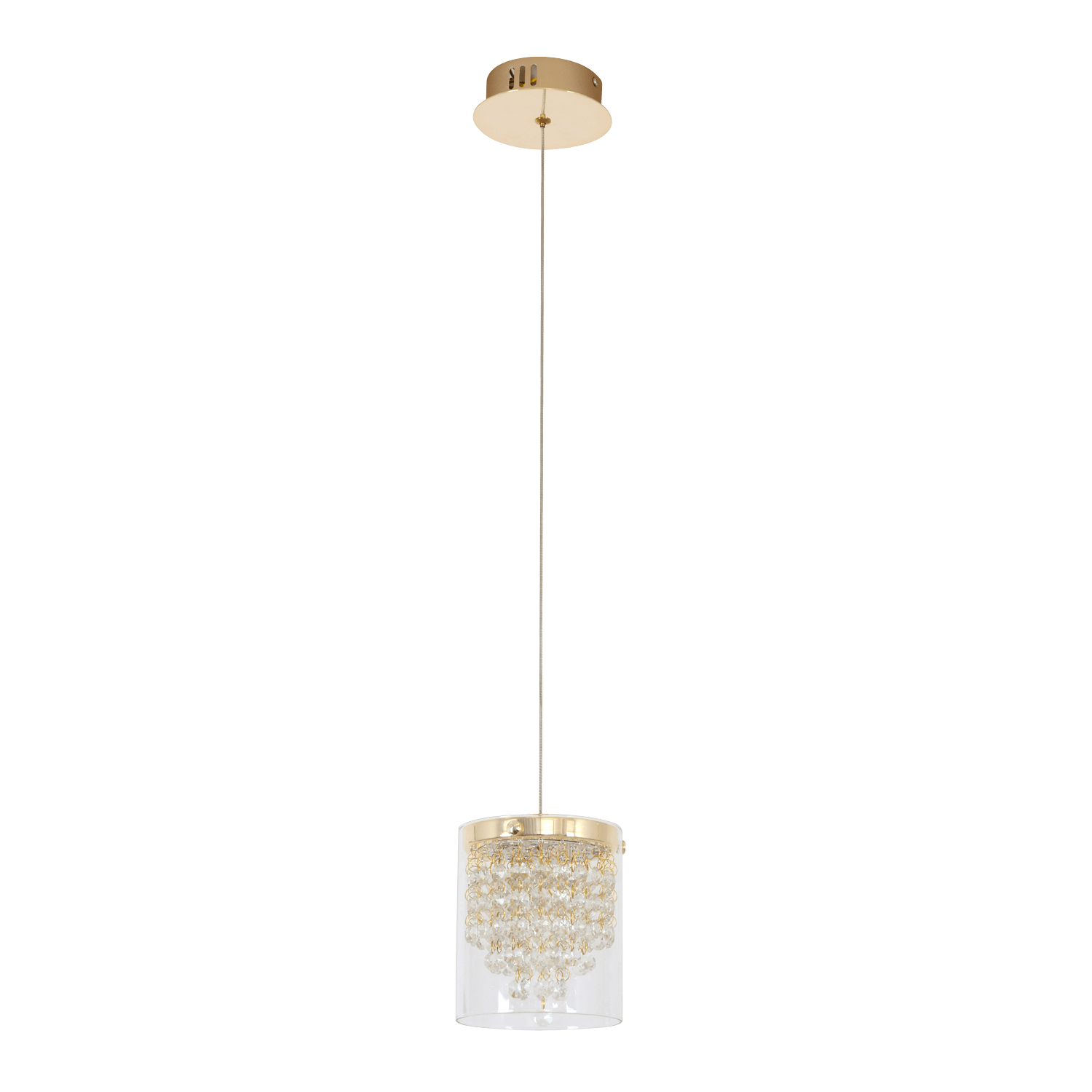 Champagne Gold LED Pendant light with glass
