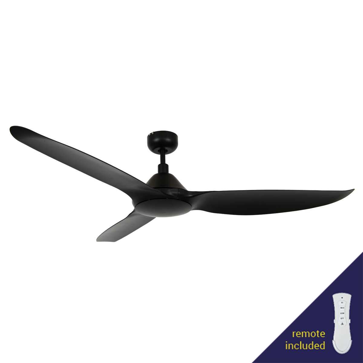 Pels 80 Watt Black AC Ceiling Fan Without Light Kit Pels 80 watt black ac ceiling fan without light kit